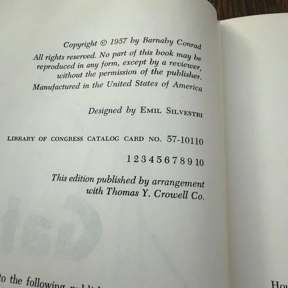 Gates of Fear‎ Barnaby Conrad 1957 First Edition 1st Printing Bullfighting Book